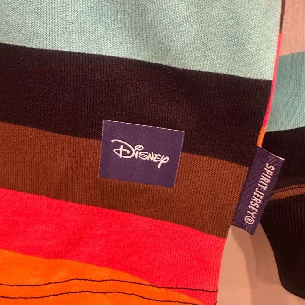 NWT Disney Mickey Mouse Pride Cast Member Spirit Jersey Rainbow Sz Oversized - Picture 6 of 9